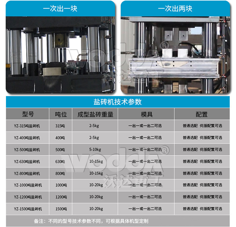 全自動鹽磚機(jī)技術(shù)參數(shù)